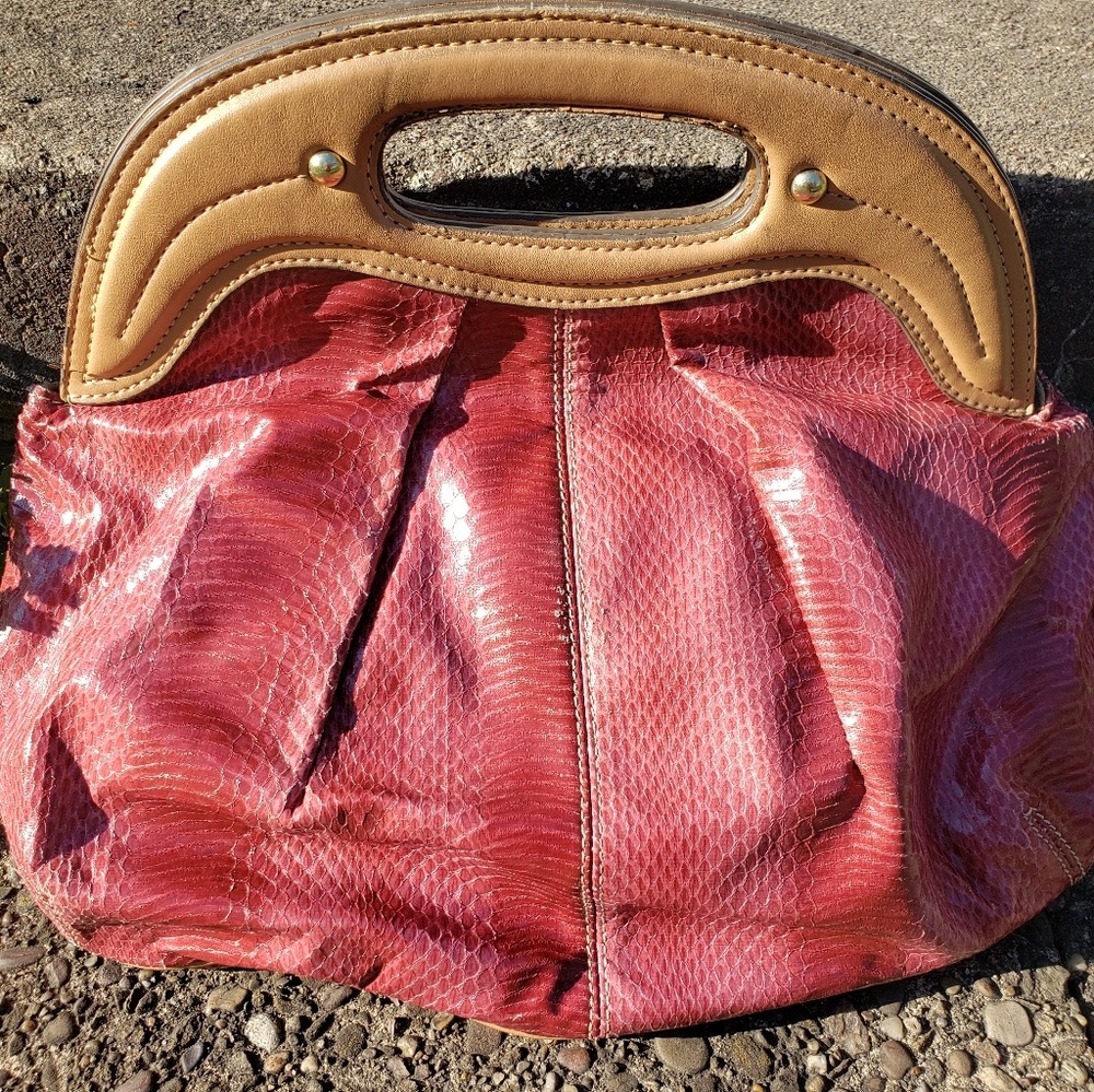 Nine West Pink and Tan Hand Bag!